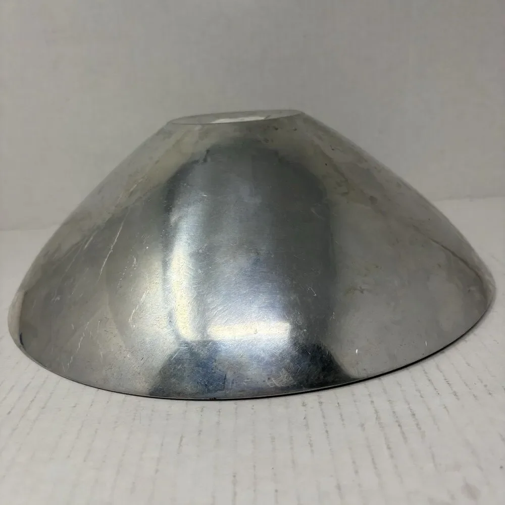 Vintage Designco Polished Aluminum Centerpiece Bowl Made In India MCM Art